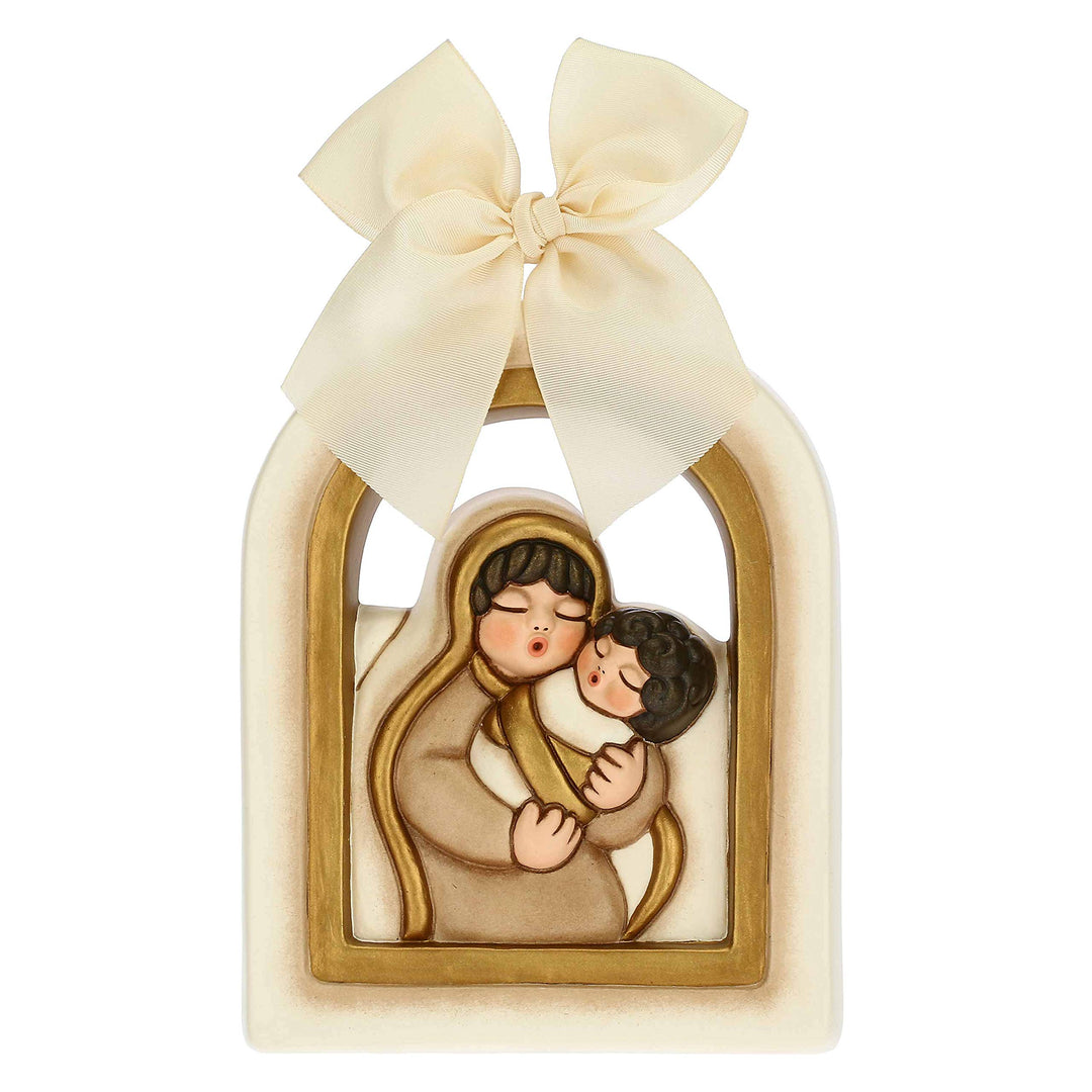 THUN - Formel mit Unserer Frau und Jesus Baby - Weihnachtsdekoration Haus - Mittel - Keramik - 9 x 1