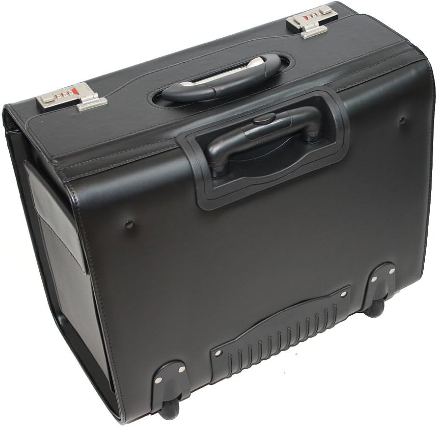 Trolley XL Pilotenkoffer Aktenkoffer schwarz