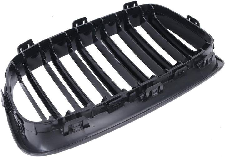 Ricoy Gloss Black 2011-2014 F20 F21 1 Series Sport Kidney Twin Flns Grillrost (Packung à 2 Stück) Sc