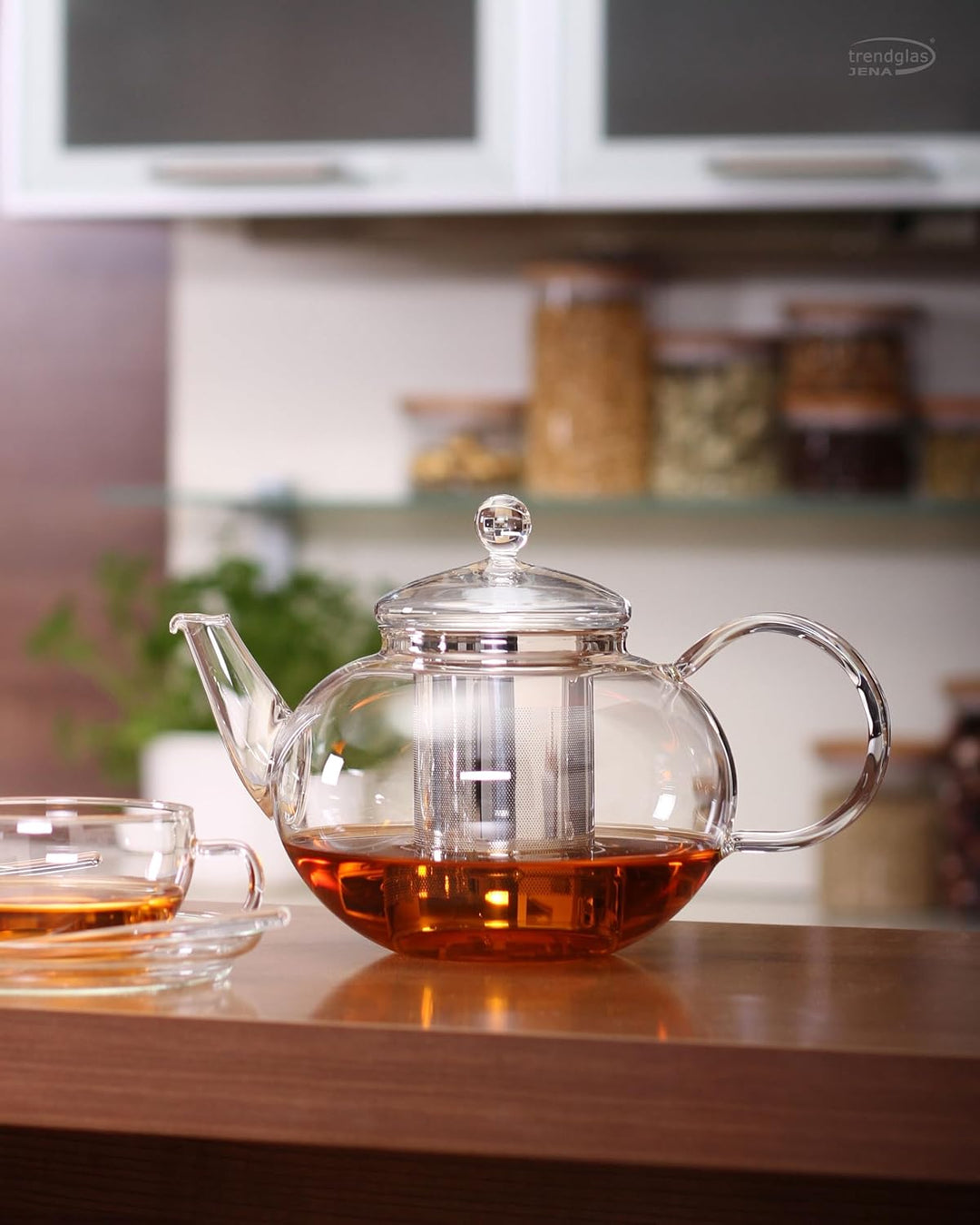 Trendglas Jena Teekanne MIKO im klassischen Design inklusive Edelstahlsieb, 1.2 L