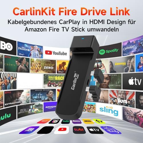 Carlinkit Car TV HDMI 2026 for Fire TV Stick Konverter, HD HDMI Auto Adapter Cast Video/Game zum Aut