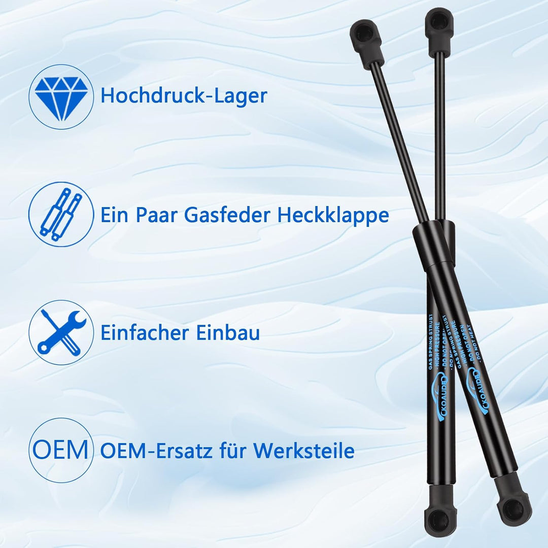 Koaudb 2Pcs Gasfeder Heckklappendämpfer für Mercedes-Benz CLK Cabriolet (A209)-Verdeck Gasdruckdämpf