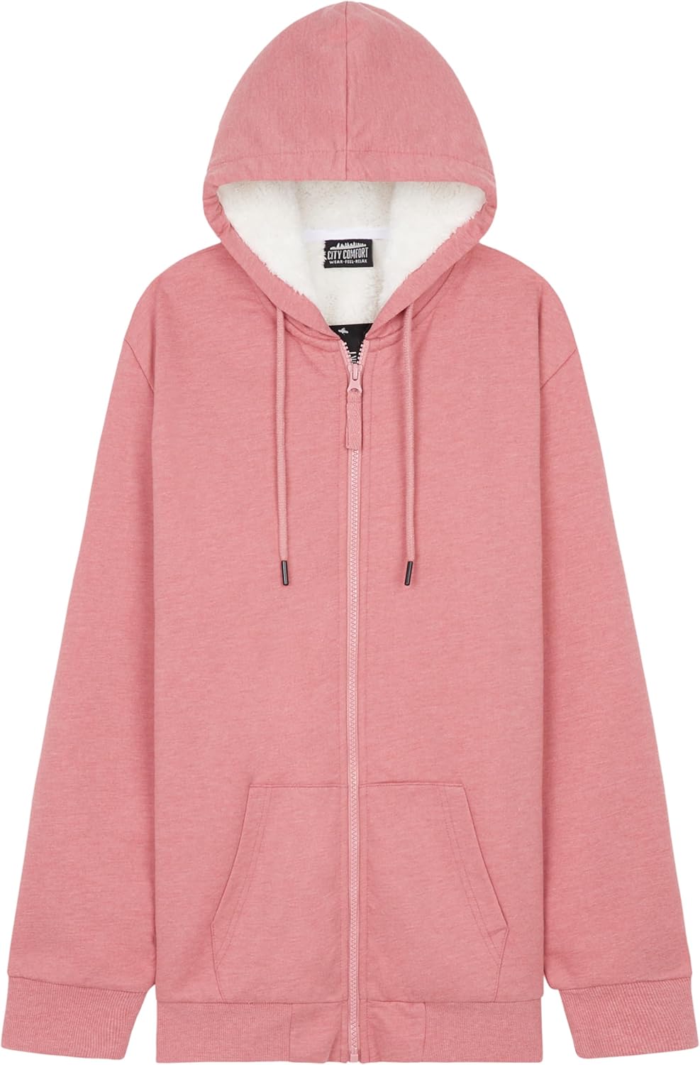CityComfort Pullover Mädchen mit Fleece-Futter und Kapuze, Fleecejacke Kinder Mädchen Zipper Hoodie