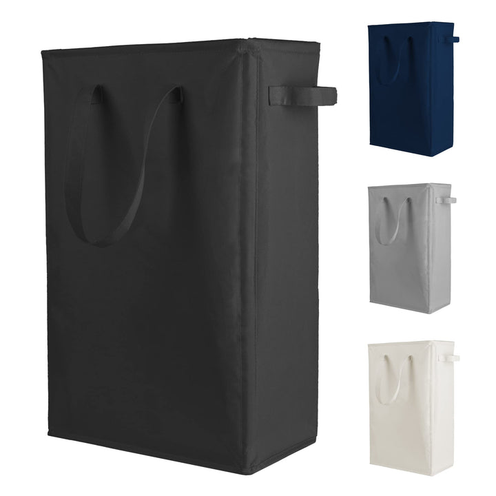 Odonata Slim Laundry Hamper Handles Collapsible Laundry Basket Thin Dirty Clothes Basket Narrow Laun