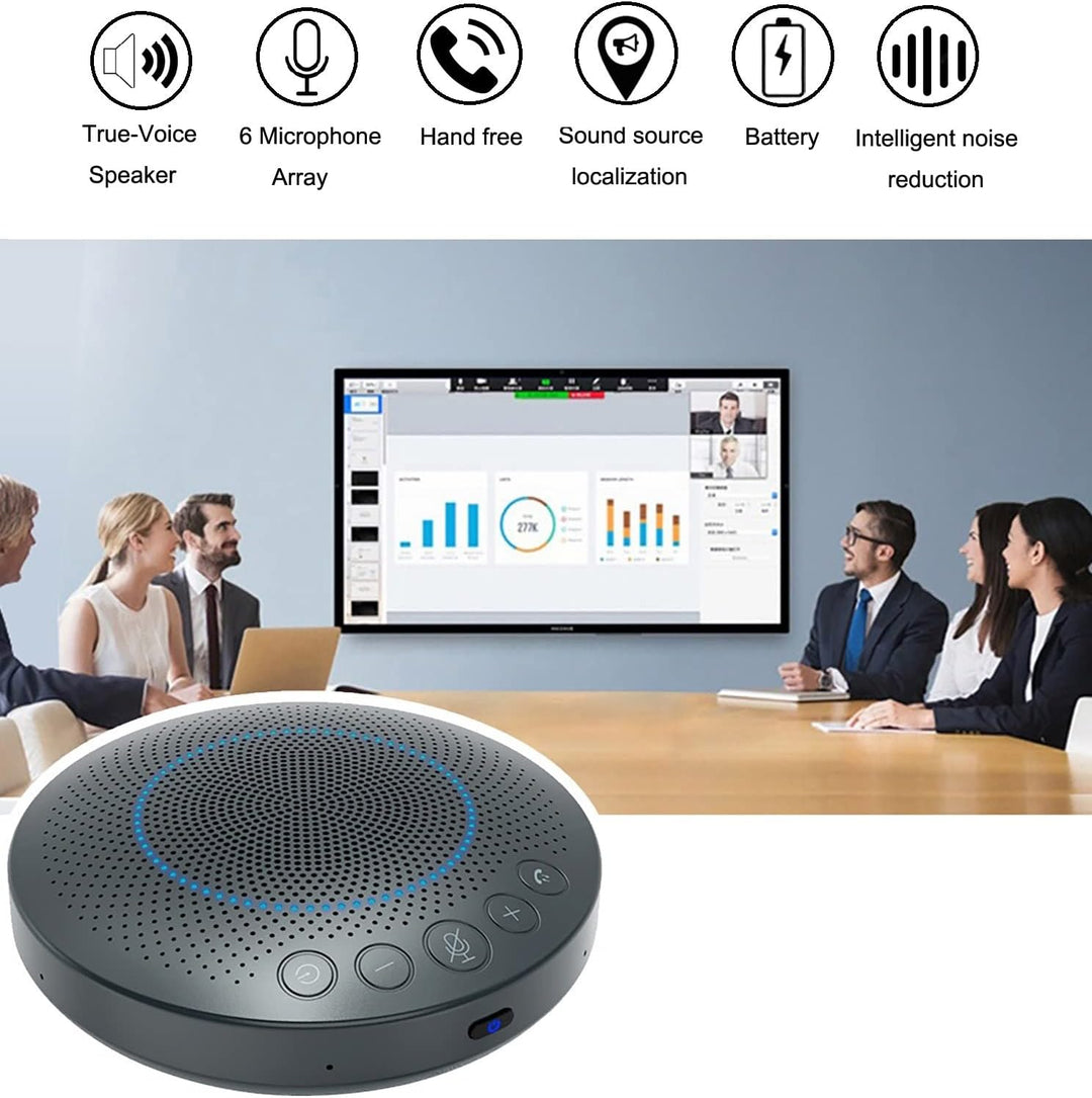 BluePod Konferenzlautsprecher mit 6 Mikrofonen, tragbare Freisprecheinrichtung Bluetooth/USB, VoiceL