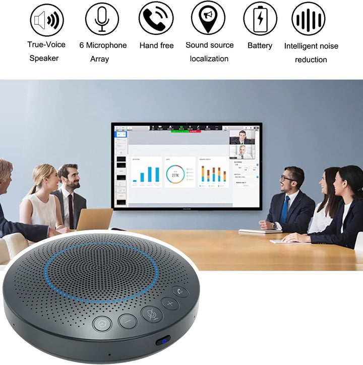 BluePod Konferenzlautsprecher mit 6 Mikrofonen, tragbare Freisprecheinrichtung Bluetooth/USB, VoiceL