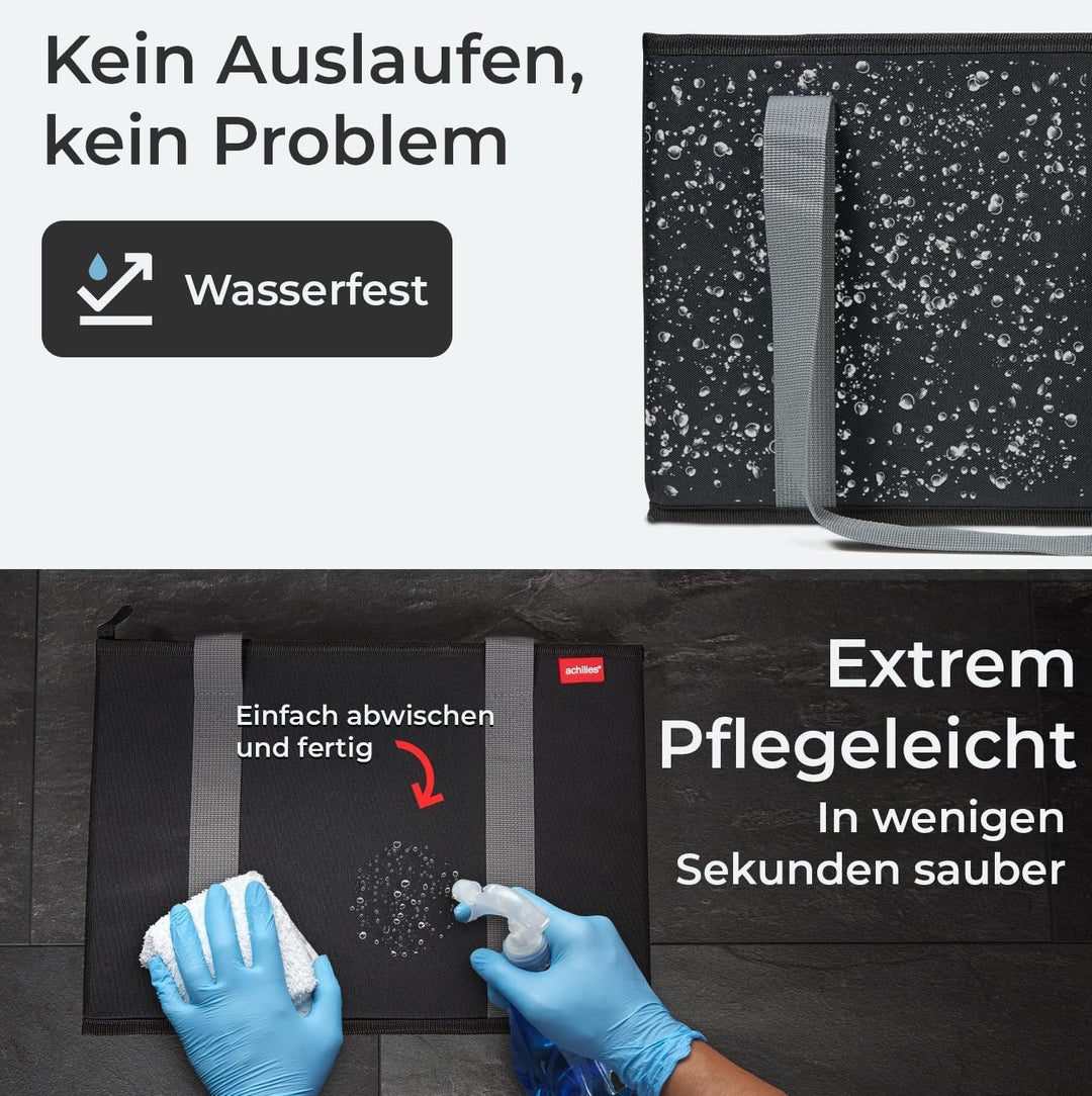 achilles 3er Set Einkaufskorb mit verstärktem Boden, Einkaufs-Taschen, Falt-Box, Trage-Korb, Shoppin
