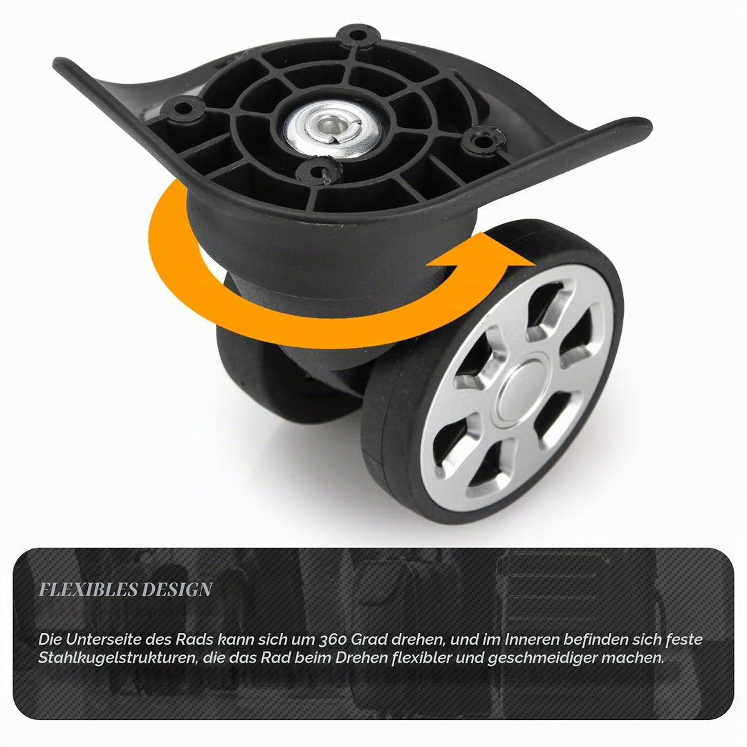Kofferrollen Ersatzrollen für Koffer Koffer Ersatzrollen mit 4 Schraublöchern(V045,1 Pair), V045,1 P