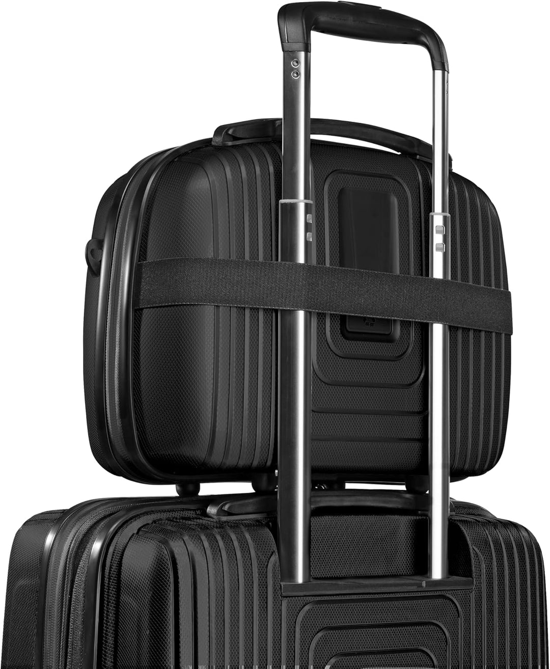 REDOLZ Hartschalen Koffer-Set-4-teilig | S 55 cm (ohne Laptopfach) + M 66 cm + L 77 cm + Beauty-Case