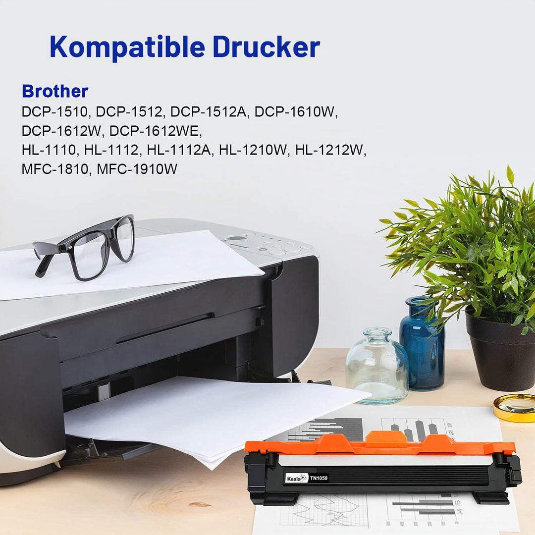 Koala Kompatibel Tonerkartusche Ersatz für Brother TN1050 TN-1050 Combo Pack für HL-1110 HL-1212W DC