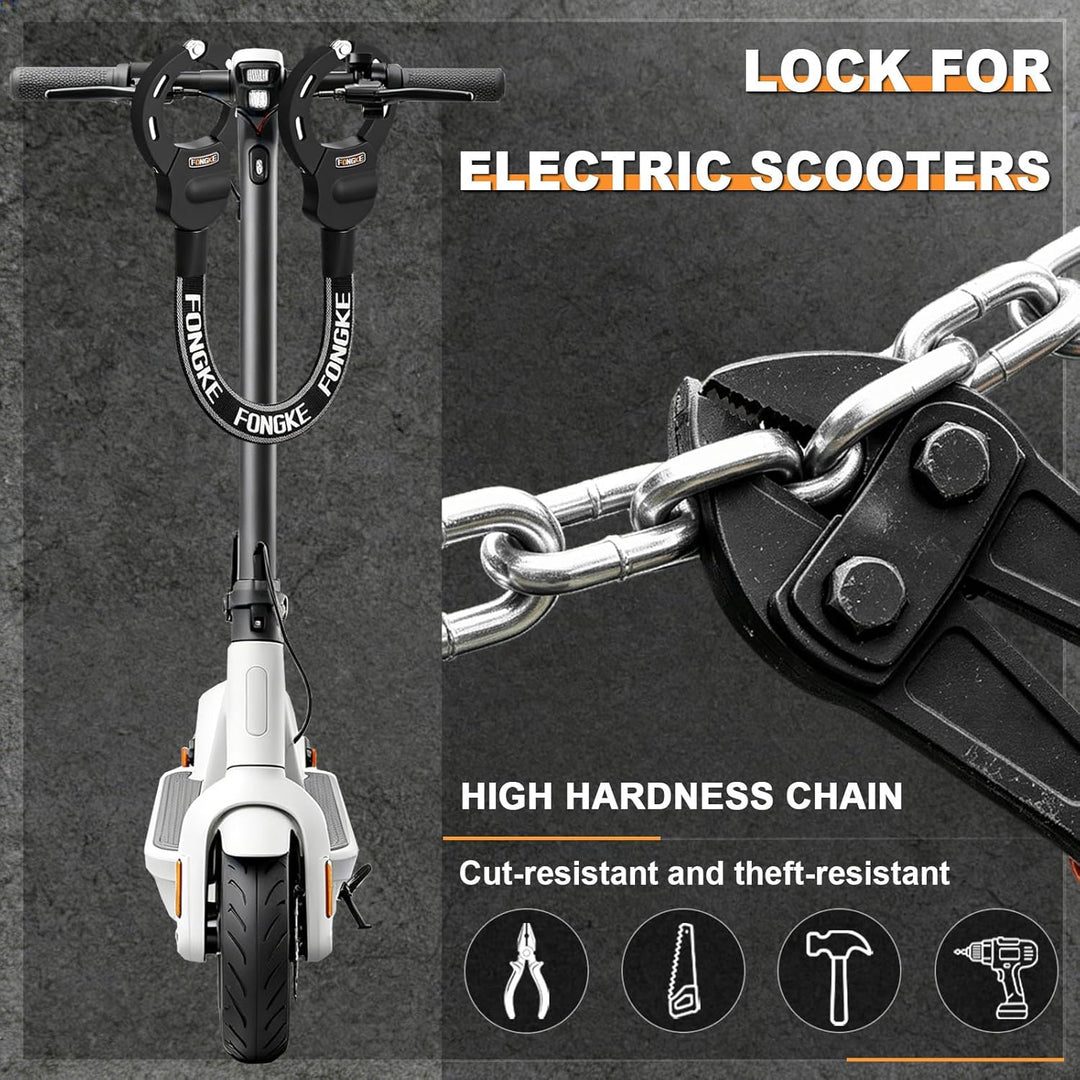 Schloss für E Scooter, Handschellenschloss, Sicherheitsschloss für E Scooter Segway Ninebot, Xiaomi,
