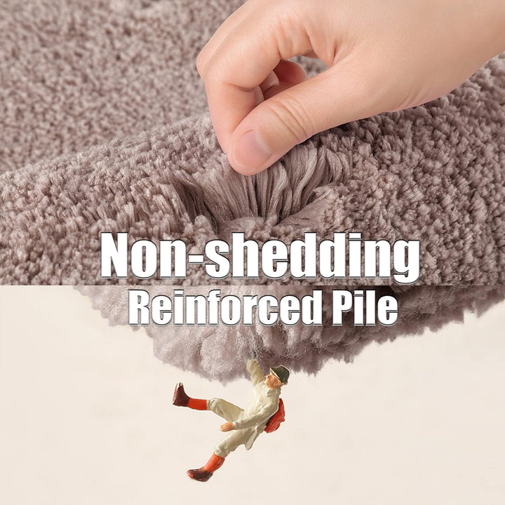 ROLIZOE WC Vorleger mit Ausschnitt Extrem Dicker WC Teppich rutschfest Klovorleger Hochsaugfähige St