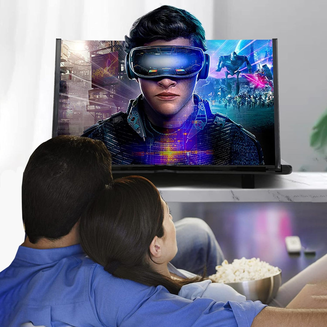 STEBRUAM 16 Zoll Handy Lupe,3D HD Handy Bildschirmlupe Vergrösserung Videos Ausziehbarer HD Bildschi