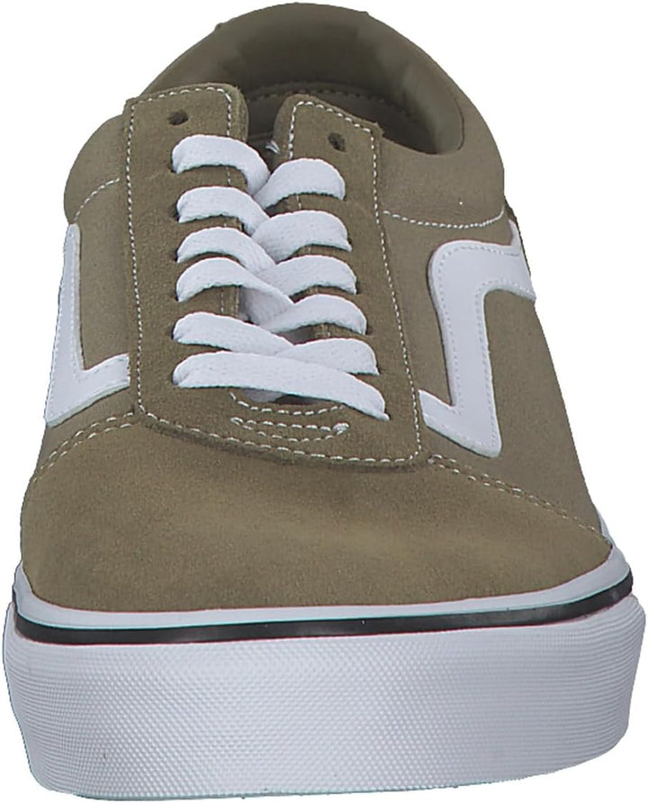 Vans Herren Ward Sneaker 42 EU Suede Canvas Olive White, 42 EU Suede Canvas Olive White