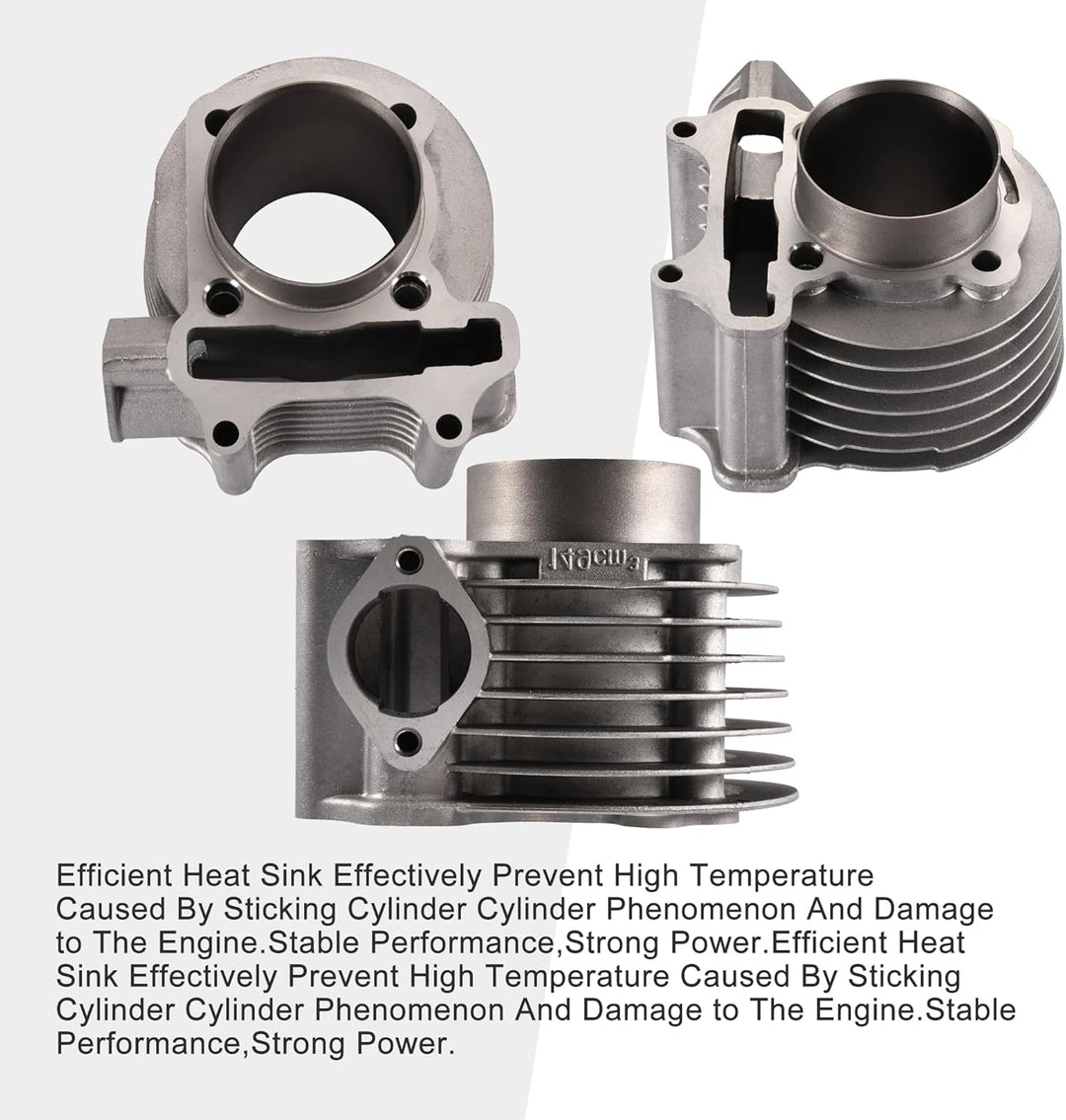 GOOFIT 57.4mm Zylinderbaugruppe Ersatz für GY6 4 Takt 125cc 150cc 157QMJ 152QMI TaoTao Motoren Quads