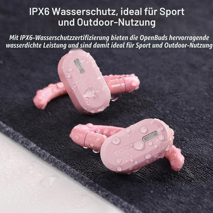 TOZO O2 Open Ear Kopfhörer 5.3 Bluetooth Kopfhörer mit DSP Noise Cancelling, 42 Std Kabellose Kopfhö