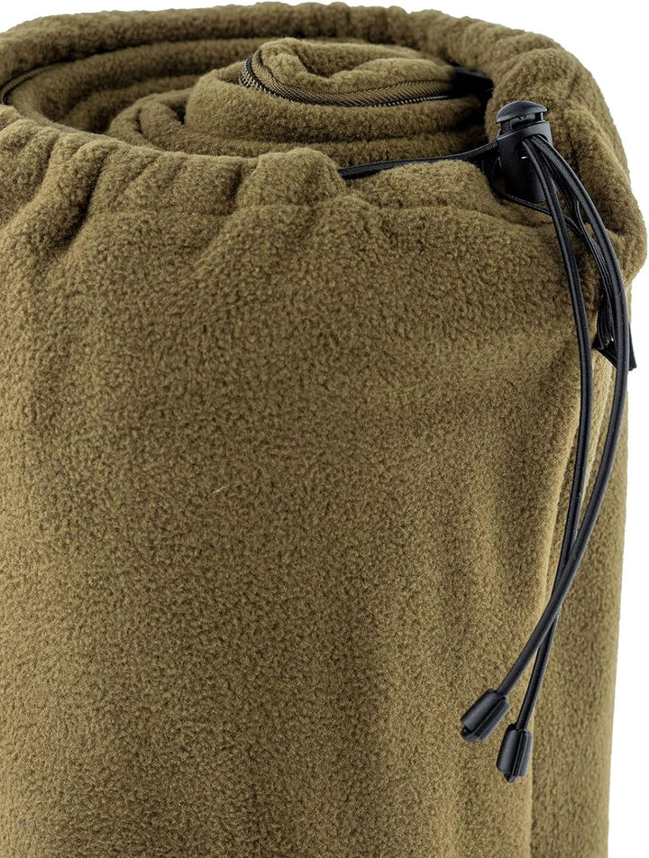 EUROHUNT Fleecedecke, 2-in-1-Funktion, auch als Schlafsack verwendbar, olivgrün, ca. 180x160cm
