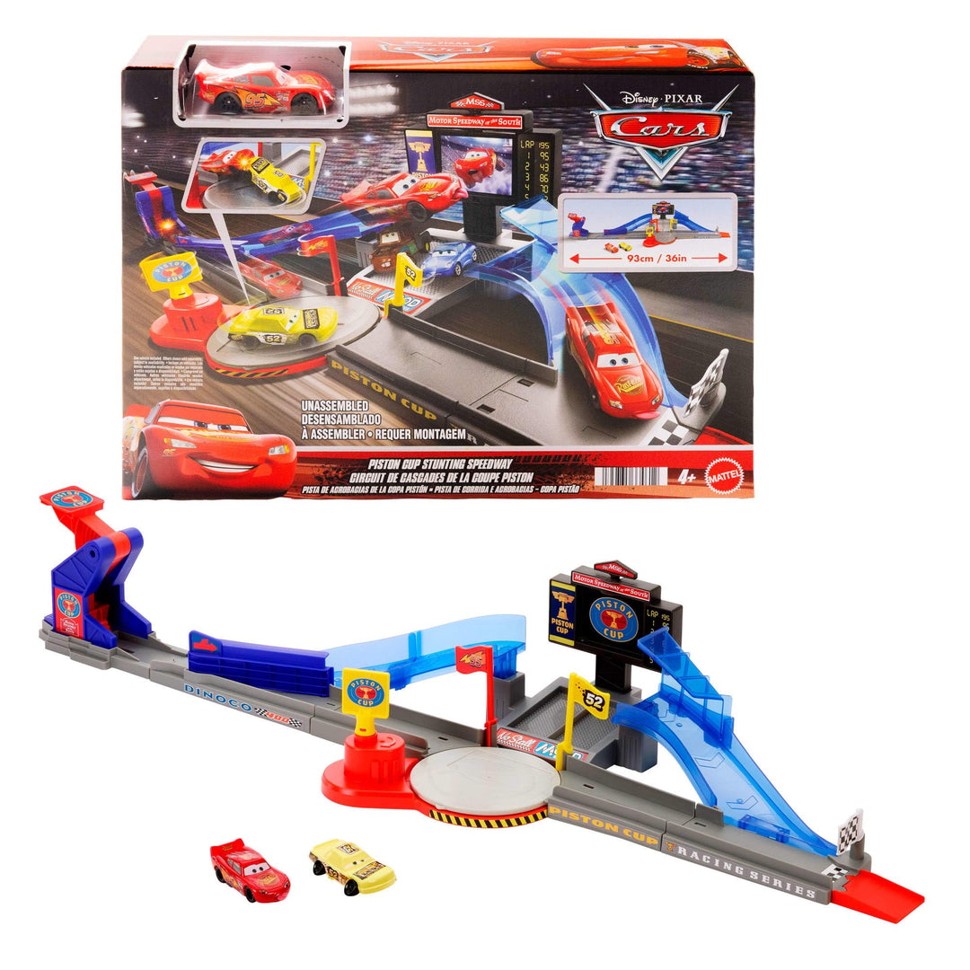 Mattel Disney Pixar Cars Spielset und Spielzeugauto, Lightning McQueen mit herausgestreckter Zunge u