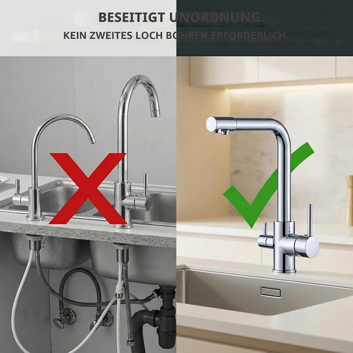 VALAZ 3 Wege Filter Osmose Wasserhahn Küche Chrom | Küchenarmaturen | Wasserhahn Sprudelwasser, Wass