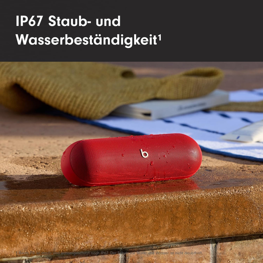 Beats Pill Tragbarer Bluetooth-Lautsprecher, Bis zu 24 Stunden Akkulaufzeit, Wasserabweisend, Kompat