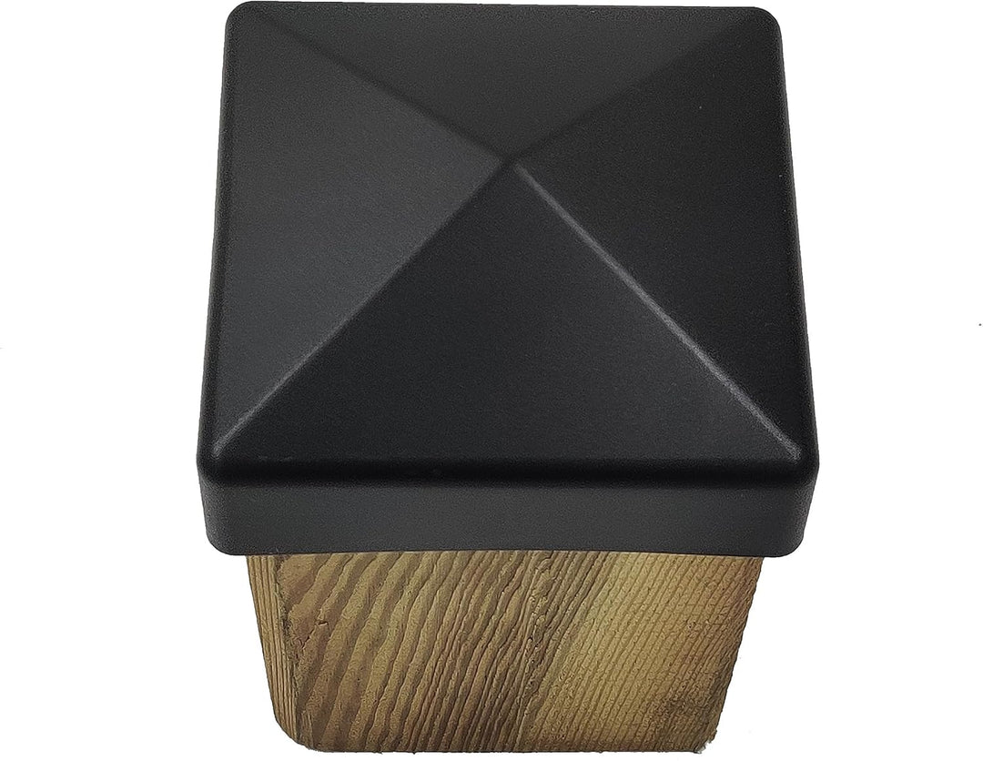 10 Stück Zaun Pfostenkappe 90 mm Pyramide Abdeckkappe schwarz für Pfosten 9 x 9 cm (UV stabilisiert/