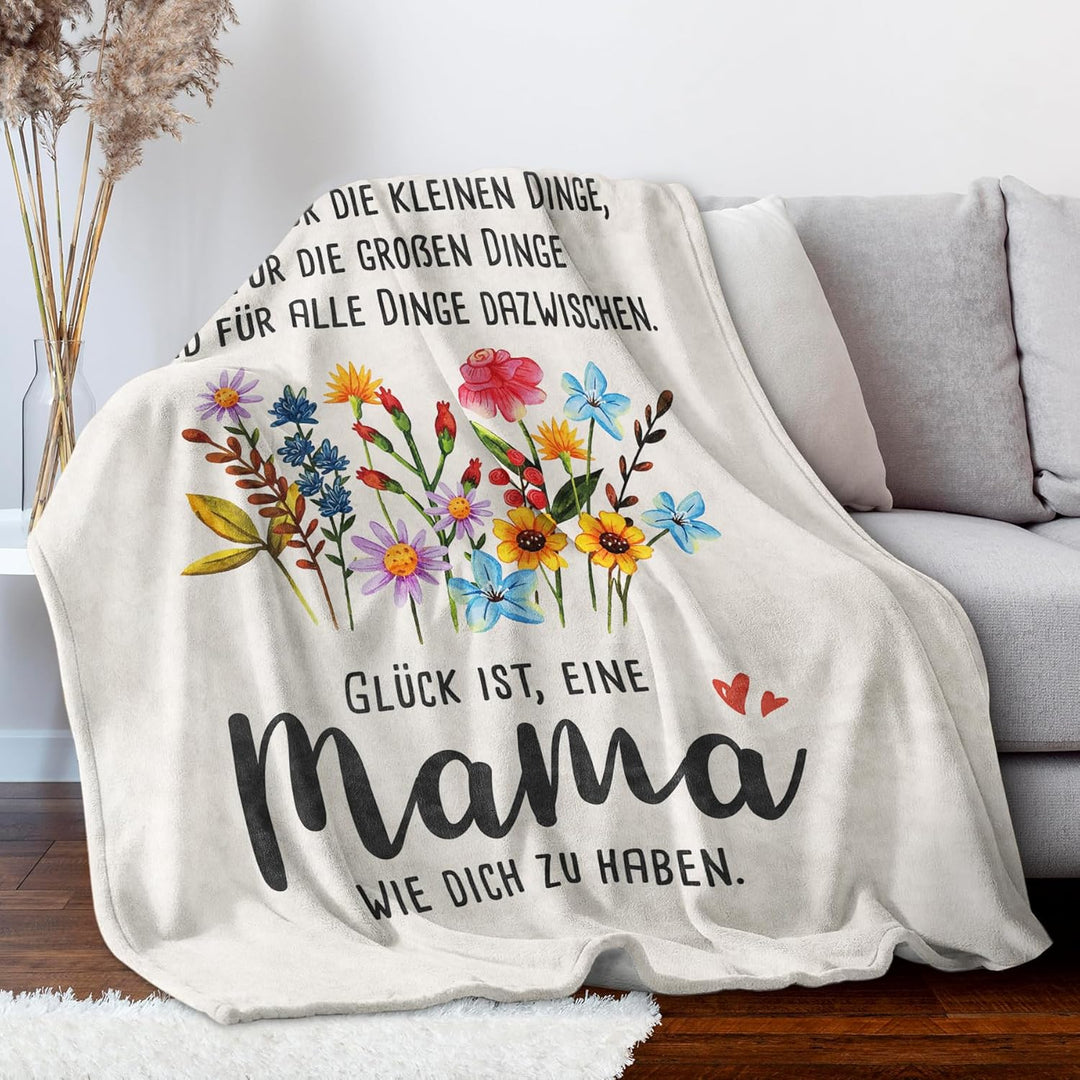Muttertagsgeschenk für Mama, Dankeschön Geschenk zum Muttertag, Danke für Alles Kuscheldecke, Geburt