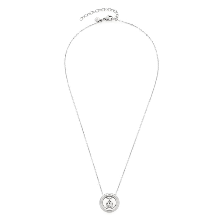 JEWELS BY LEONARDO Diamante Halskette aus Edelstahl 1 Stück, kurze silberfarbene mit Ringelement und