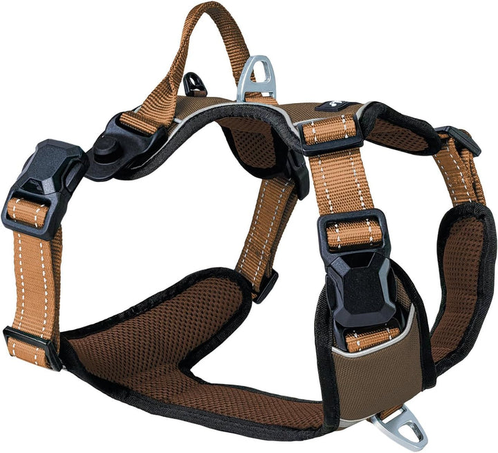 Petlando Hundegeschirr Magnetech– Innovative Magnetschnalle, mit Griff, Zwei D-Ringe, reflektierend,