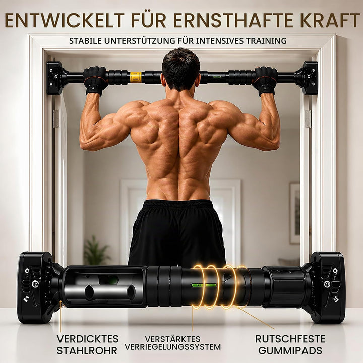 Length Adjustable Pull Up Bar for Doorway - 200KG Capacity 72-95 CM No Screw Home Gym Exercise Equip