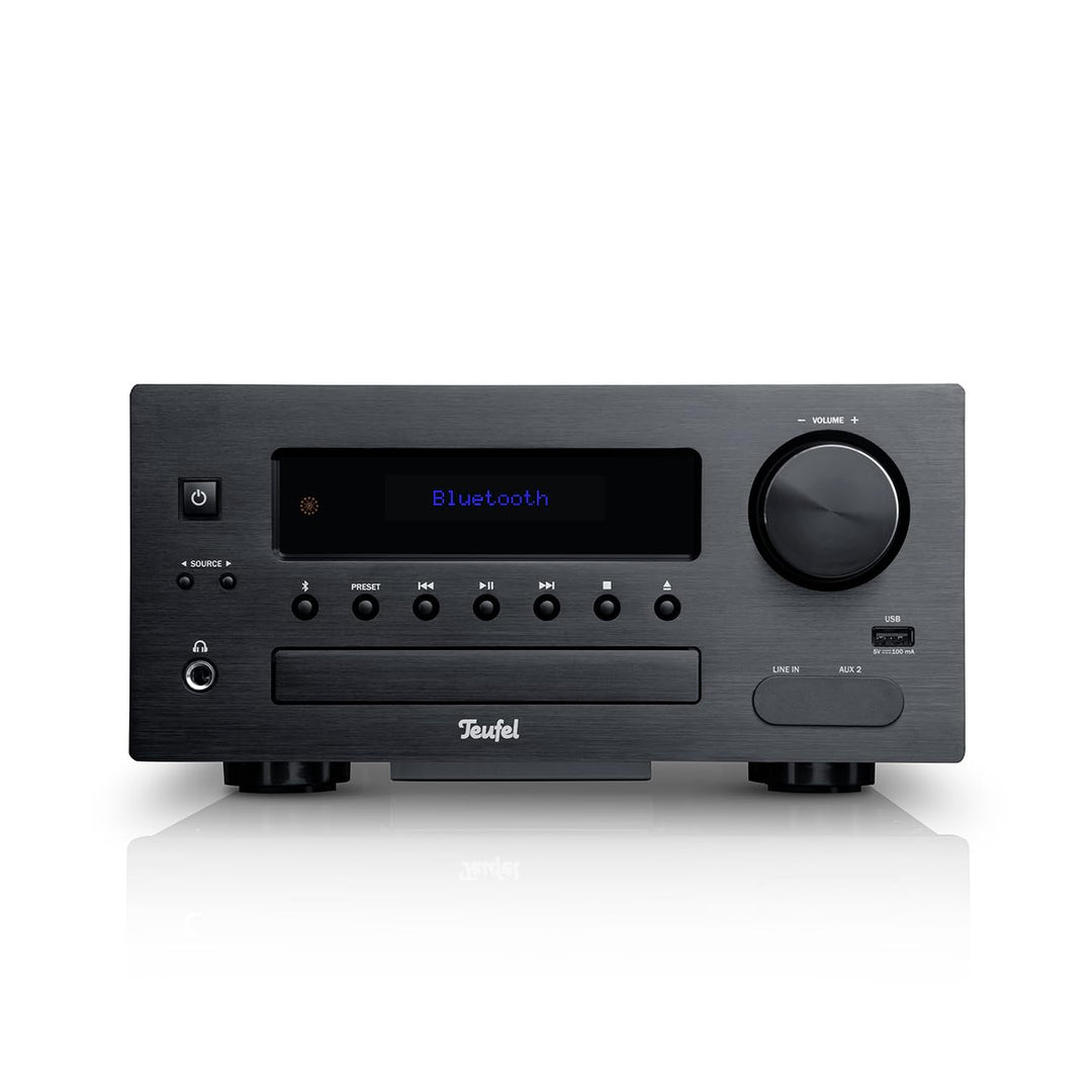 Teufel KOMBO 43 CD-Receiver - Kompakter HiFi-Stereo-Receiver, 2 x 25 Watt, Bluetooth mit aptX®, UKW