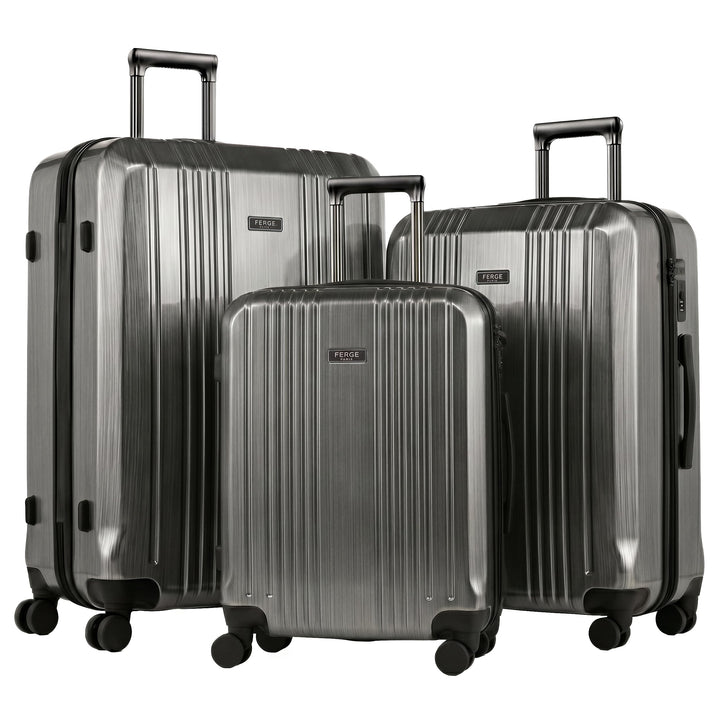 FERGÉ Kofferset Hartschale 3-teilig + TSA Schloss Cannes Trolley-Set - Handgepäck 55 cm, L und XL 3e