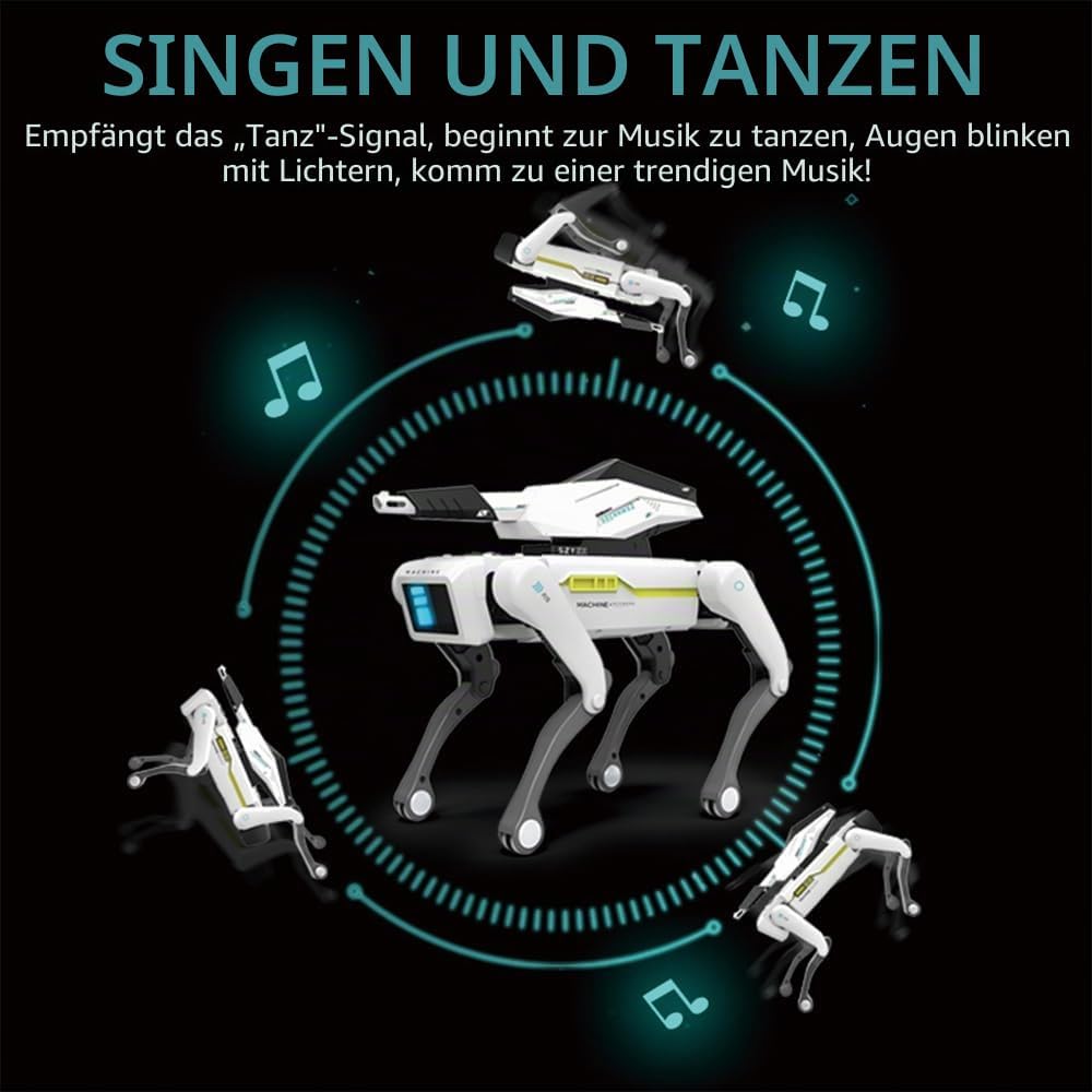 X-Verse 8002 RC Roboter Hund für Kinder Ferngesteuerter Spielzeug, Sprach und Interagieren, Programm