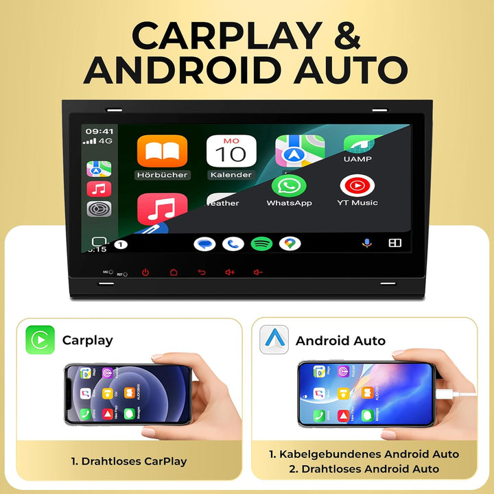 M.I.C. AA48-L2 Android 14 Autoradio mit Navigation: MediaTek MT6765V, 4GB+64GB, 8.8 Zoll QLED Displa