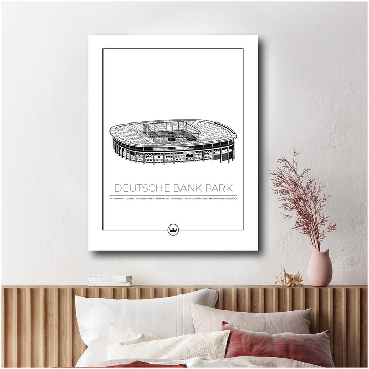 Sverigemotiv.se Stadium Posters (Eintracht Frankfurt - Deutsche Bank Park, 40x50 cm) 40x50 cm Eintra