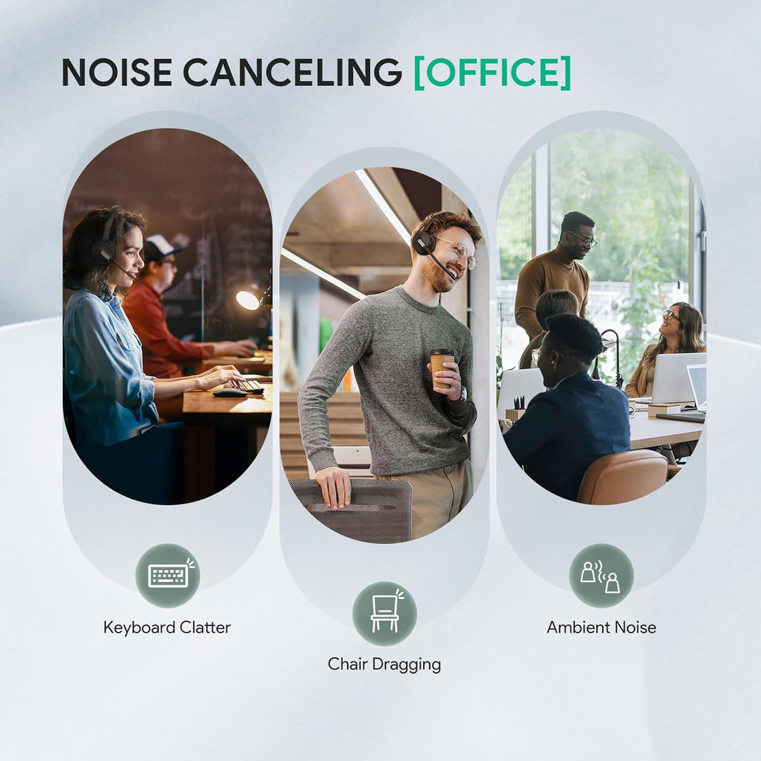 Yealink BH70 mit Ständer Bluetooth Headset mit Mikrofon für homeoffice, bis zu 35h Gesprächszeit, Te
