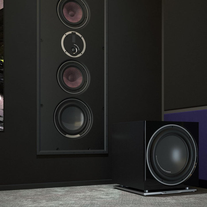 DALI SUB E-9 F Aktiv-Subwoofer - 9" Aluminium-Tieftöner, 170W RMS mit 220W Spitzenleistung, Elegante
