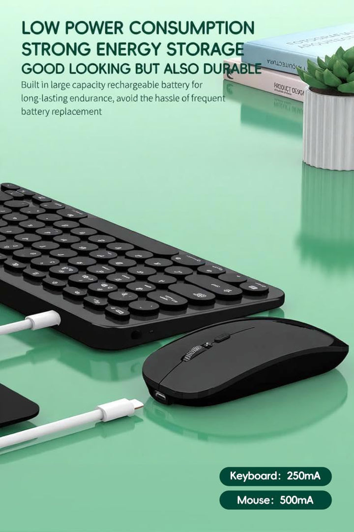Tastatur Maus Set Kabellos,3 Bluetooth5.0/3.0 Tastatur &amp; 2.4G USB Dual-Modus vier Kanäle,Funktastatu