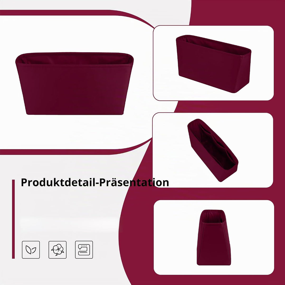 DGAZ Handtaschen Organizer Einsatz für LV Neverfull PM/MM/GM Taschen, Seide Tasche in Tasche Organiz
