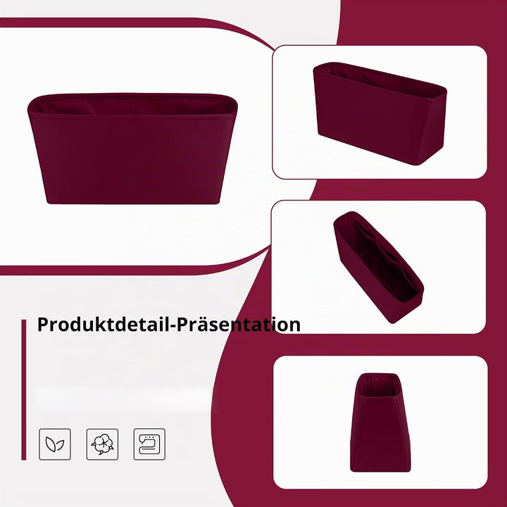 DGAZ Handtaschen Organizer Einsatz für LV Neverfull PM/MM/GM Taschen, Seide Tasche in Tasche Organiz