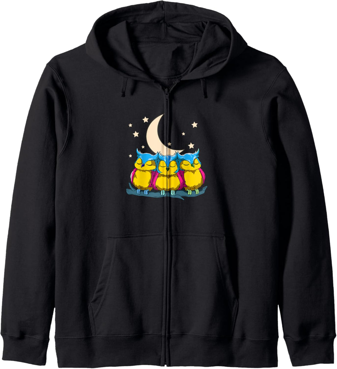 Niedliche pansexuelle Eulen Kapuzenjacke