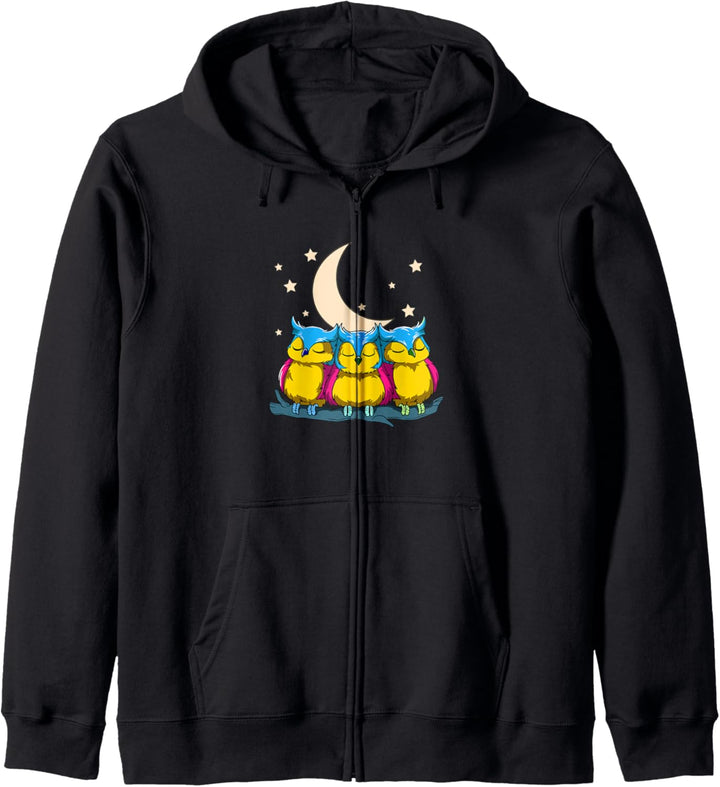 Niedliche pansexuelle Eulen Kapuzenjacke