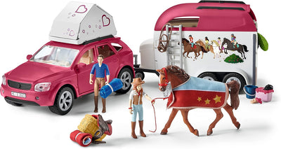 schleich 42535 Abenteuer mit Auto und Pferdeanhänger, für Kinder ab 5-12 Jahren, HORSE CLUB - Spiels