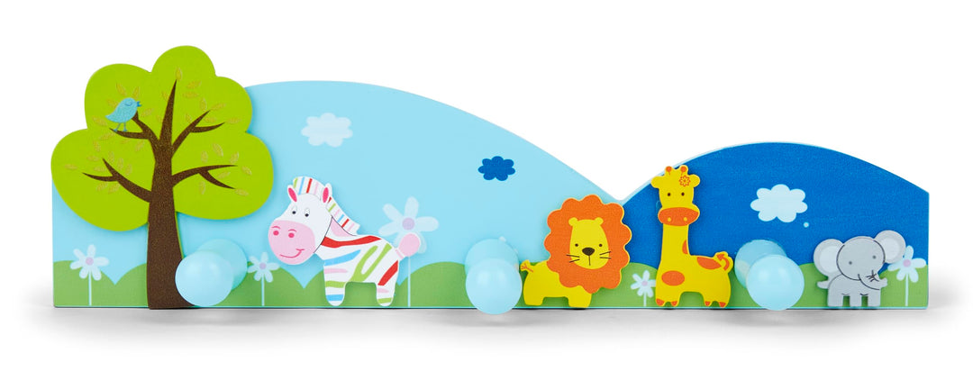 Mousehouse Gifts Kinder Wandhaken Kleiderhaken Sarari Dschungel Tier für Kinderzimmer Jungen oder Mä
