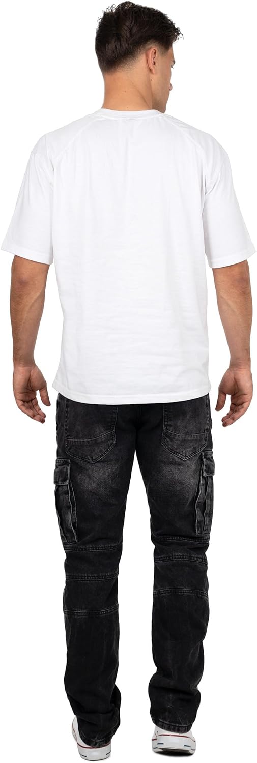Cipo & Baxx Herren Jeans im Bikerstyle – Regular Fit oder Slim Fit | Stone Washed Denim mit Ziernäht