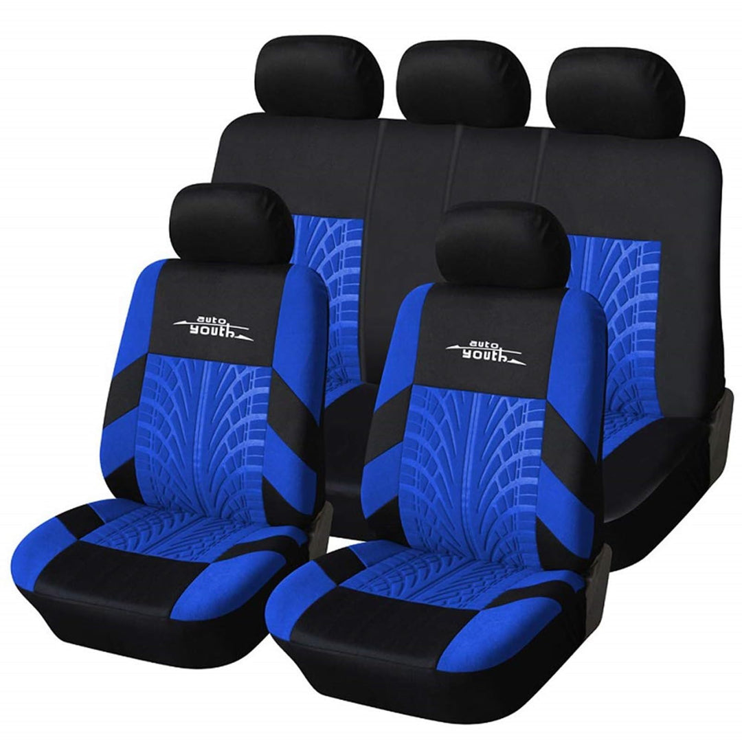 AUTOYOUTH Autositzbezüge Universal Fit Komplettset Autositzschoner Reifenschienen Autositzzubehör 9