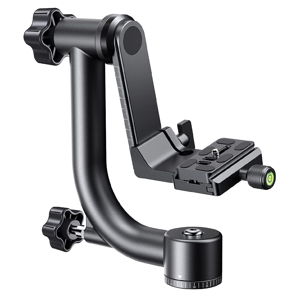 K&F Concept Aluminium Gimbalkopf, Professional Heavy Duty Metall 360° Panorama Stativkopf mit 20 KG