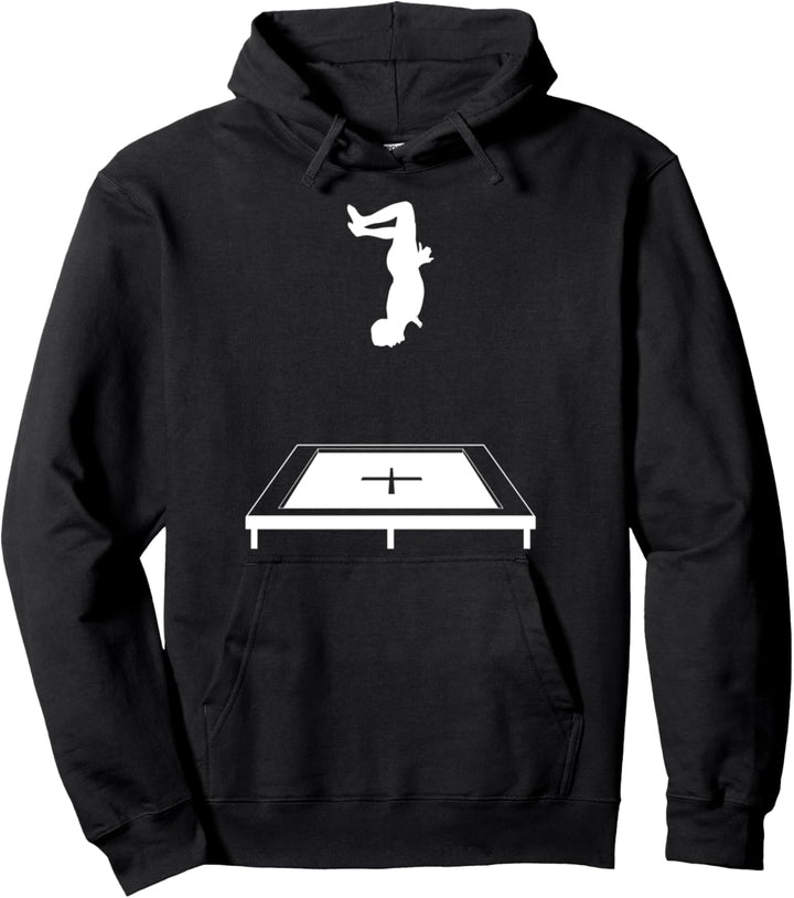 Trampolin Springen Sprung Salto Outdoor Indoor Geschenk Pullover Hoodie