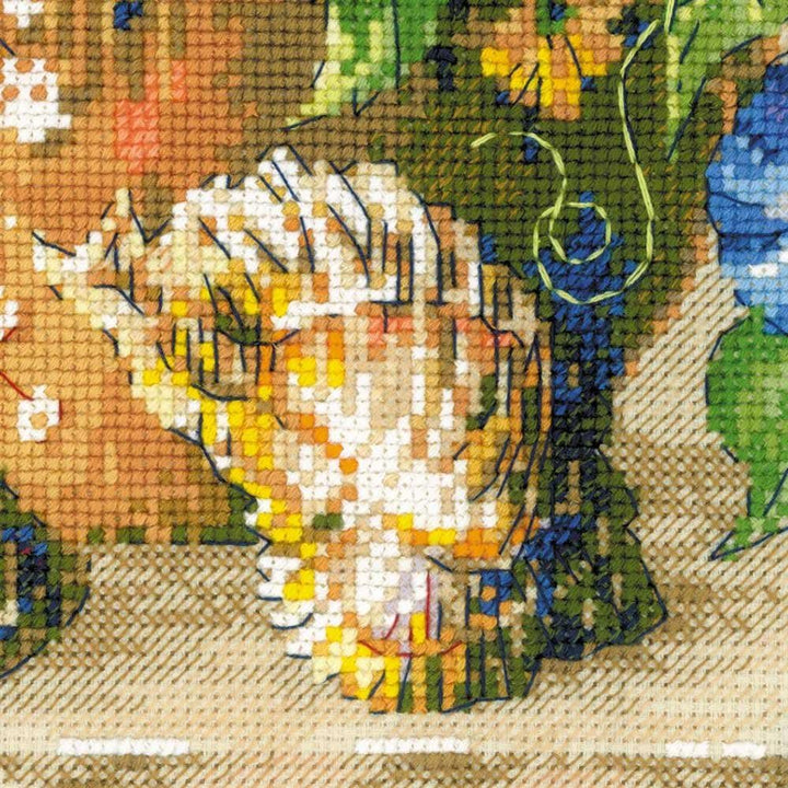 Riolis Flämischer Sommer Kreuzstich-Set, Baumwolle, Mehrfarbig, 40 x 50 x 0.1 cm