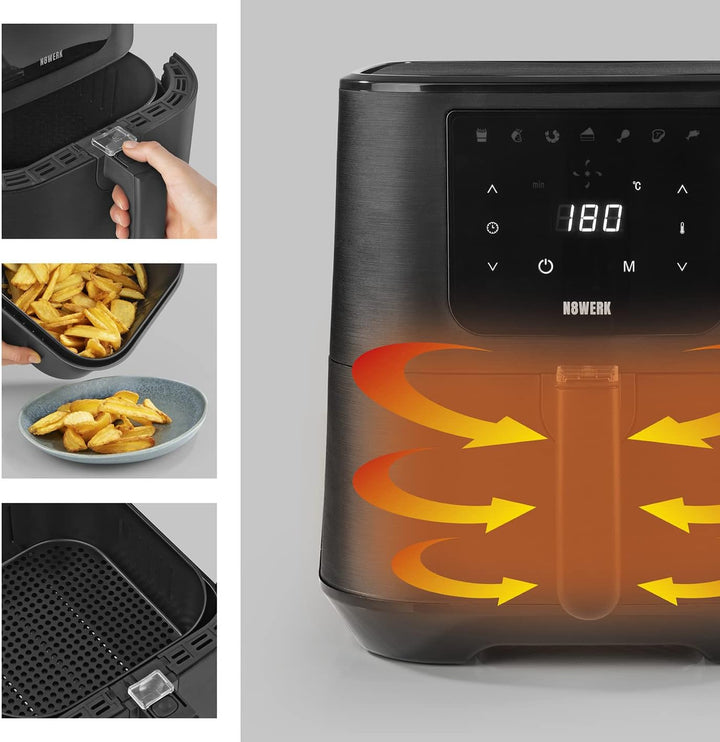 Heissluftfritteuse in der Midnight Edition | Kombination aus Heissluftofen, Grill & Fritteuse | Fett