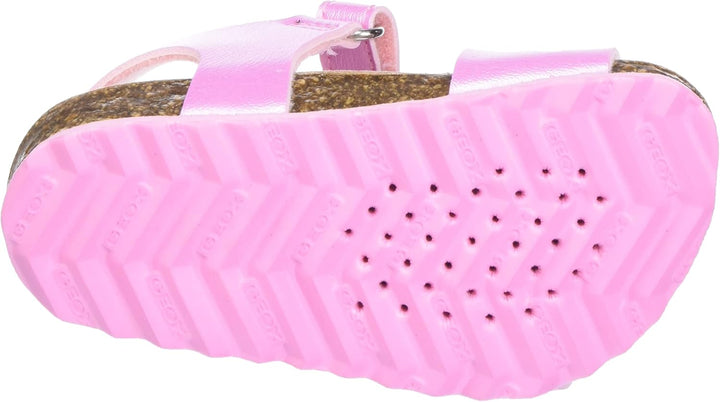 Geox Mädchen B Sandal Chalki GirlSandal 26 EU Pink Silver, 26 EU Pink Silver